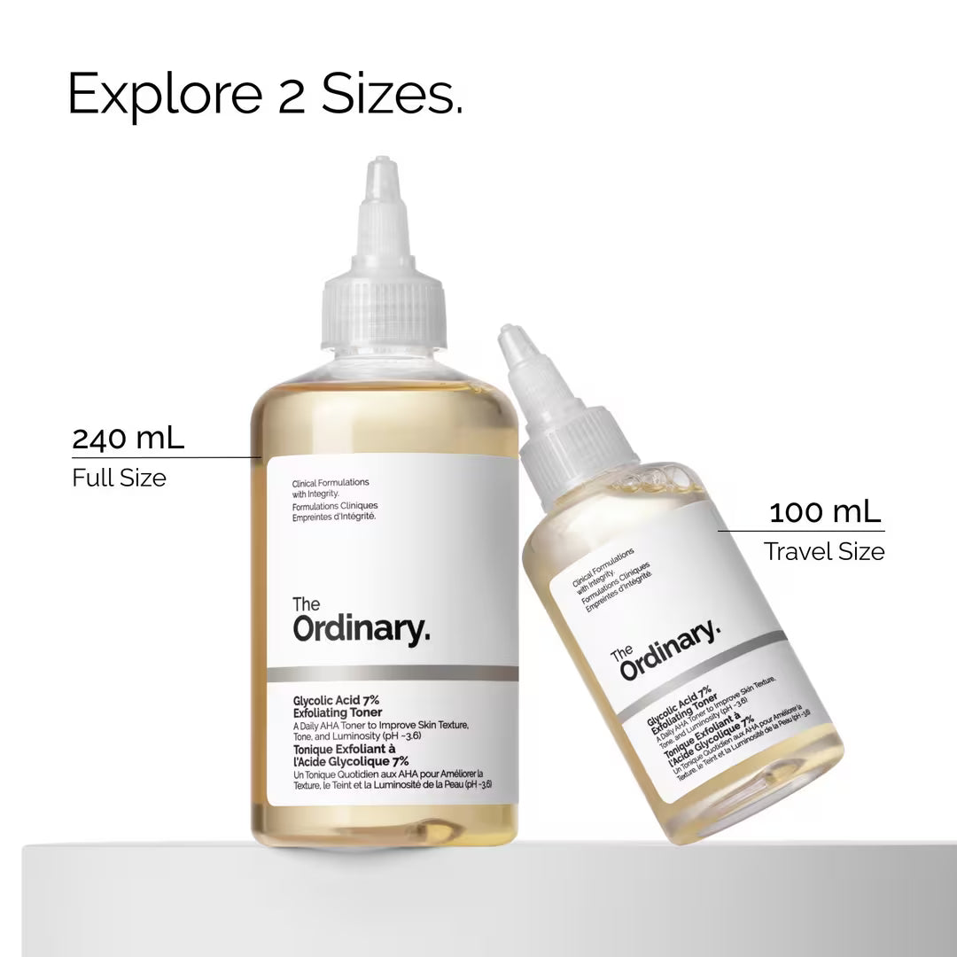 The Ordinary Glycolic Acid 7% Exfoliating Toner – Tónico Exfoliante Diario con AHA